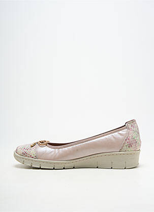 Ballerines matière lisse talon de 4 à 6cm rose FLORETT femme