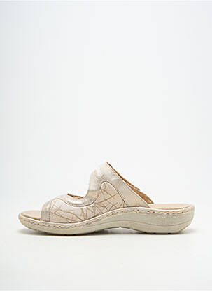 Mules/sabots bout ouvert talon plat jusqu'à 3cm beige REMONTE femme