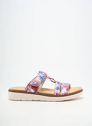 Mules/sabots tissage satiné talon de 4 à 6cm bleu REMONTE femme