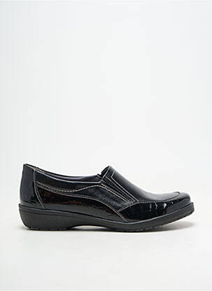 Mocassins tissage vernis talon plat jusqu'à 3cm noir SUAVE femme