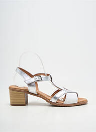 Sandales/nu pieds matière lisse talon de 4 à 6cm blanc REBELLES femme