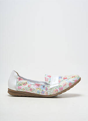 Ballerines bout rond talon plat jusqu'à 3cm blanc GEO-REINO femme