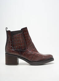 Bottines/boots matière lisse talon de 4 à 6cm marron DORKING femme