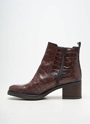Bottines/boots matière lisse talon de 4 à 6cm marron DORKING femme