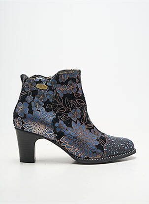 Bottines/boots matière lisse talon de 4 à 6cm noir LAURA VITA femme