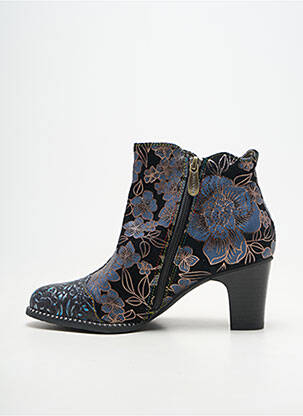 Bottines/boots matière lisse talon de 4 à 6cm noir LAURA VITA femme