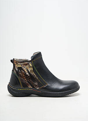 Bottines/boots matière lisse talon plat jusqu'à 3cm noir LAURA VITA femme