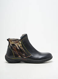 Bottines/boots matière lisse talon plat jusqu'à 3cm noir LAURA VITA femme