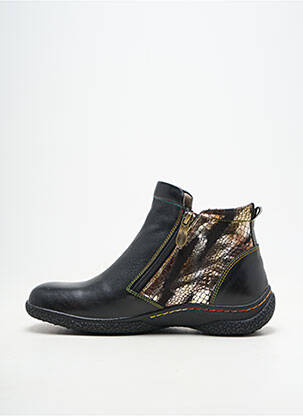 Bottines/boots matière lisse talon plat jusqu'à 3cm noir LAURA VITA femme