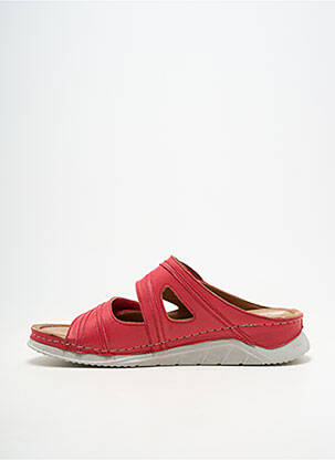 Mules/sabots matière lisse talon plat jusqu'à 3cm rouge PEDRO TORRES femme