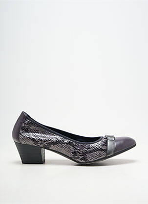 Ballerines carré talon de 4 à 6cm gris DORKING femme