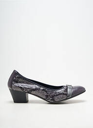 Ballerines carré talon de 4 à 6cm gris DORKING femme