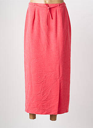 Jupe longue fermeture zippée au dos rose LEWINGER femme