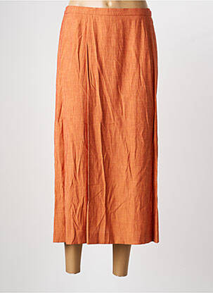 Jupe longue fermeture zippée au dos orange PAUPORTÉ femme