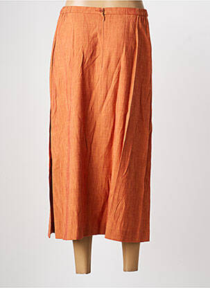 Jupe longue fermeture zippée au dos orange PAUPORTÉ femme