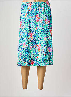 Jupe mi-longue stretch bleu RABE femme