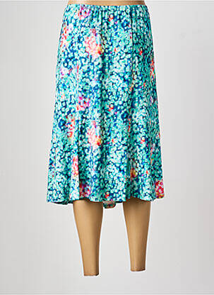 Jupe mi-longue stretch bleu RABE femme