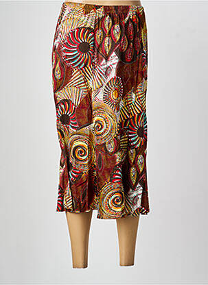 Jupe mi-longue stretch marron PAUPORTÉ femme