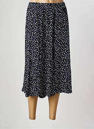 Jupe mi-longue taille normale bleu GUY DUBOUIS femme