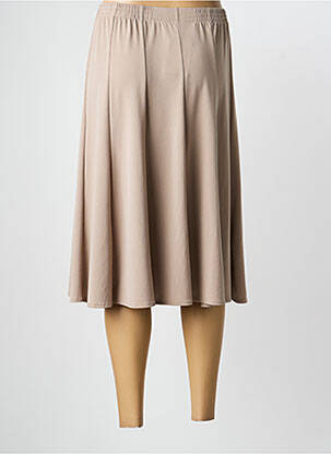 Jupe mi-longue stretch marron GRIFFON femme