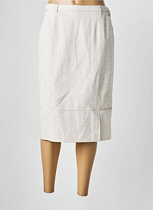 Jupe mi-longue taille à pinces beige PAUPORTÉ femme