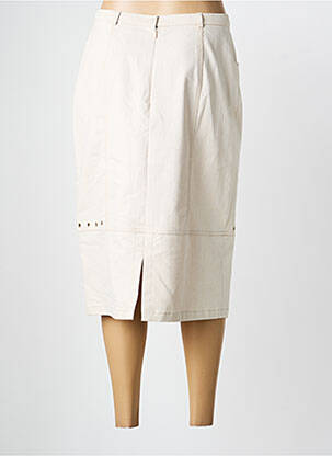 Jupe mi-longue taille à pinces beige PAUPORTÉ femme