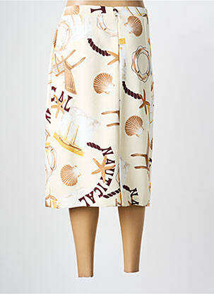 Jupe longue imprimé fantaisie beige PIER BÉ femme