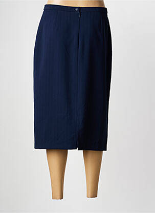 Jupe mi-longue taille à pinces bleu PAUPORTÉ femme