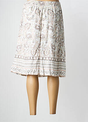 Jupe mi-longue coupe évasée beige PAUPORTÉ femme