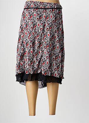 Jupe mi-longue taille normale noir GRIFFON femme