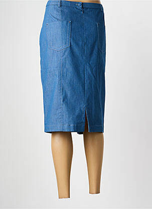 Jupe mi-longue coupe droite bleu PAUPORTÉ femme