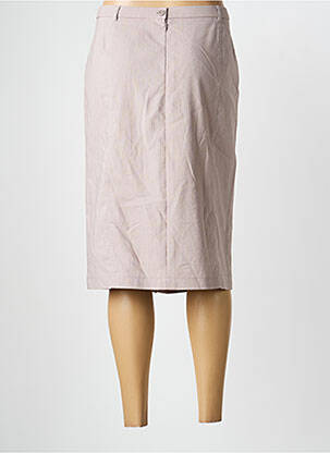 Jupe mi-longue coupe droite marron PAUPORTÉ femme