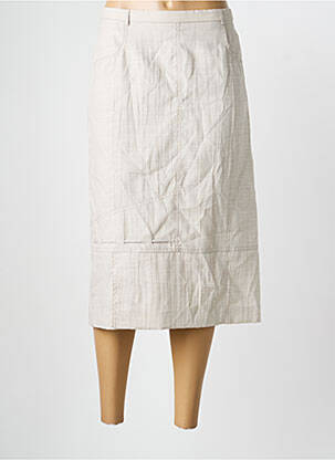 Jupe mi-longue taille à pinces beige PAUPORTÉ femme