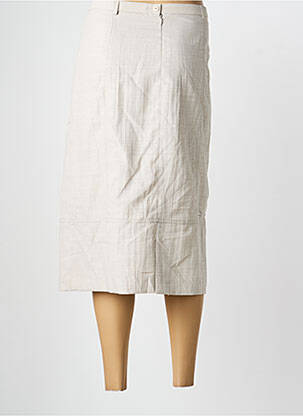 Jupe mi-longue taille à pinces beige PAUPORTÉ femme