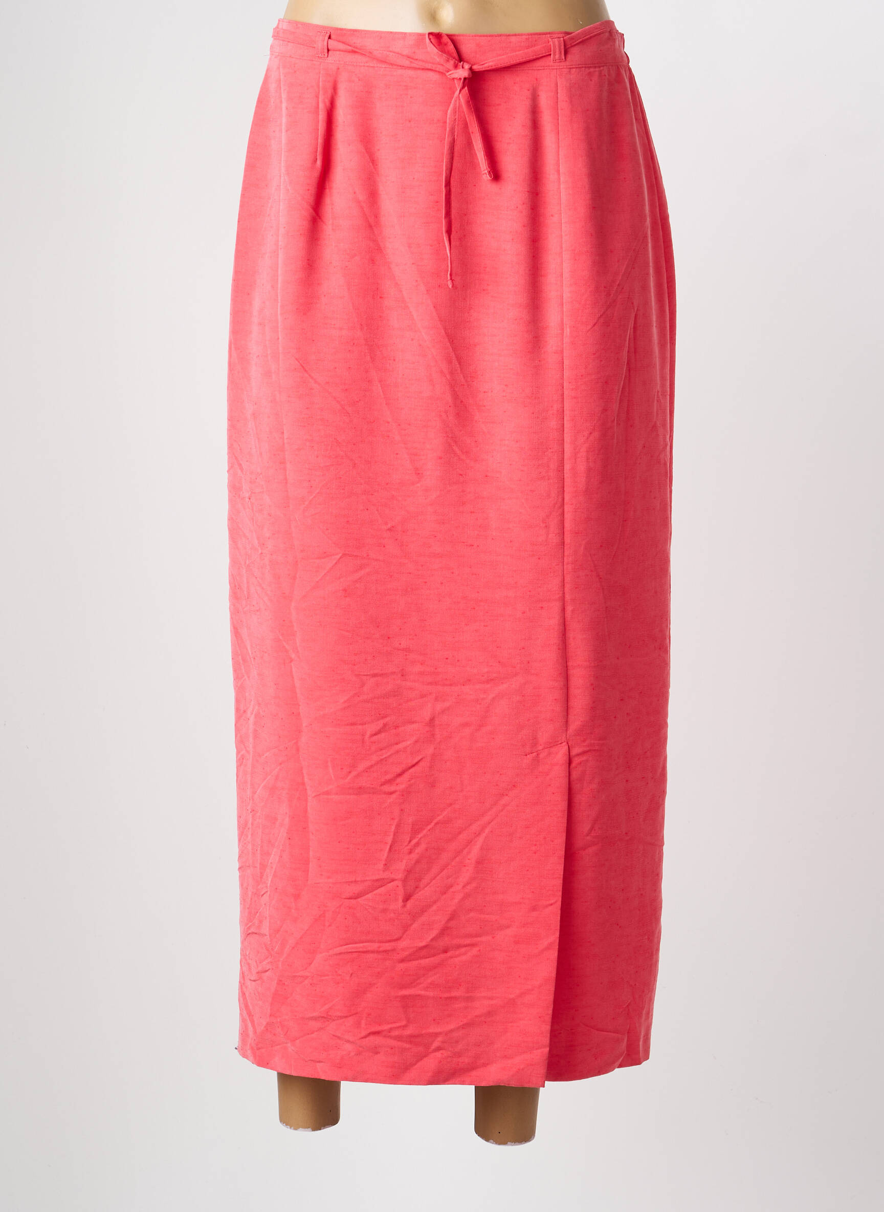 Jupe longue fermeture zippée au dos rose LEWINGER femme
