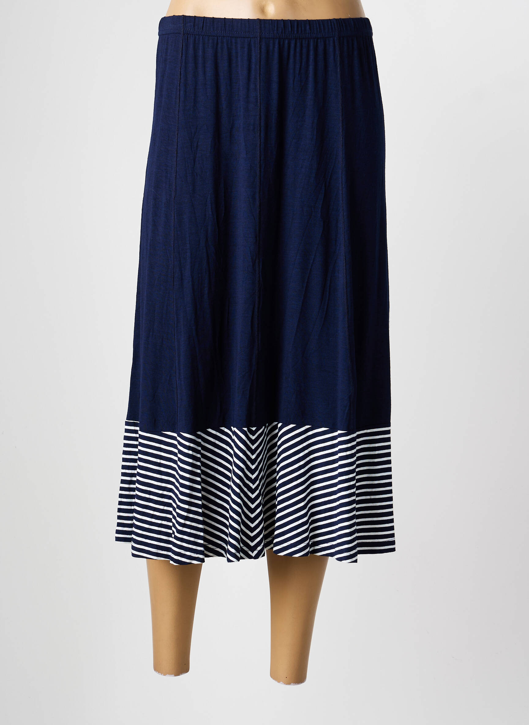 Jupe mi-longue stretch bleu PAUPORTÉ femme