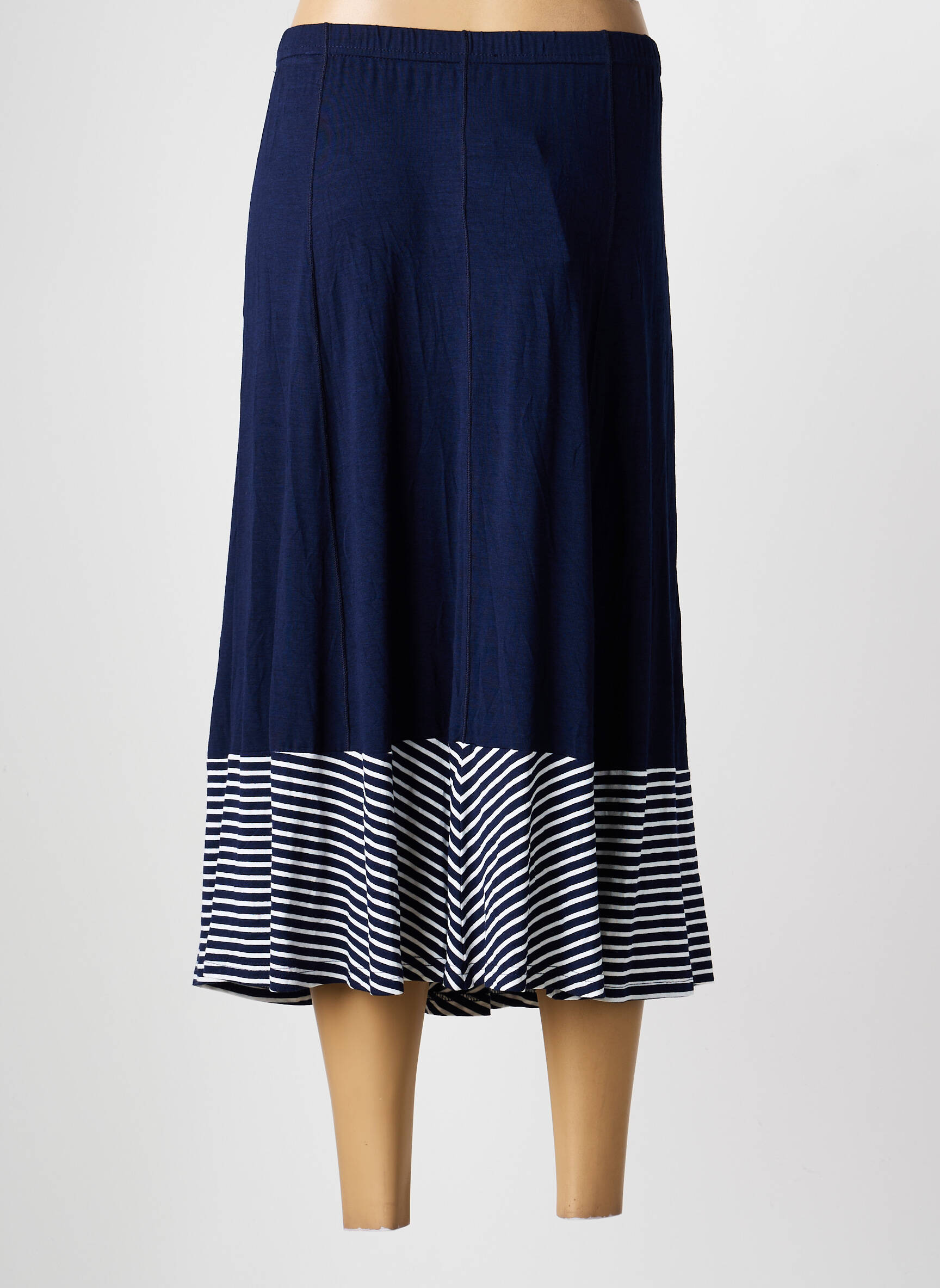 Jupe mi-longue stretch bleu PAUPORTÉ femme