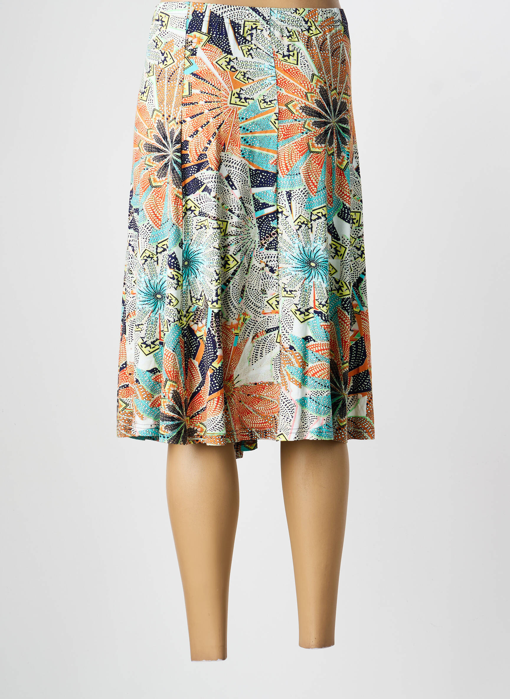 Jupe mi-longue stretch beige PAUPORTÉ femme