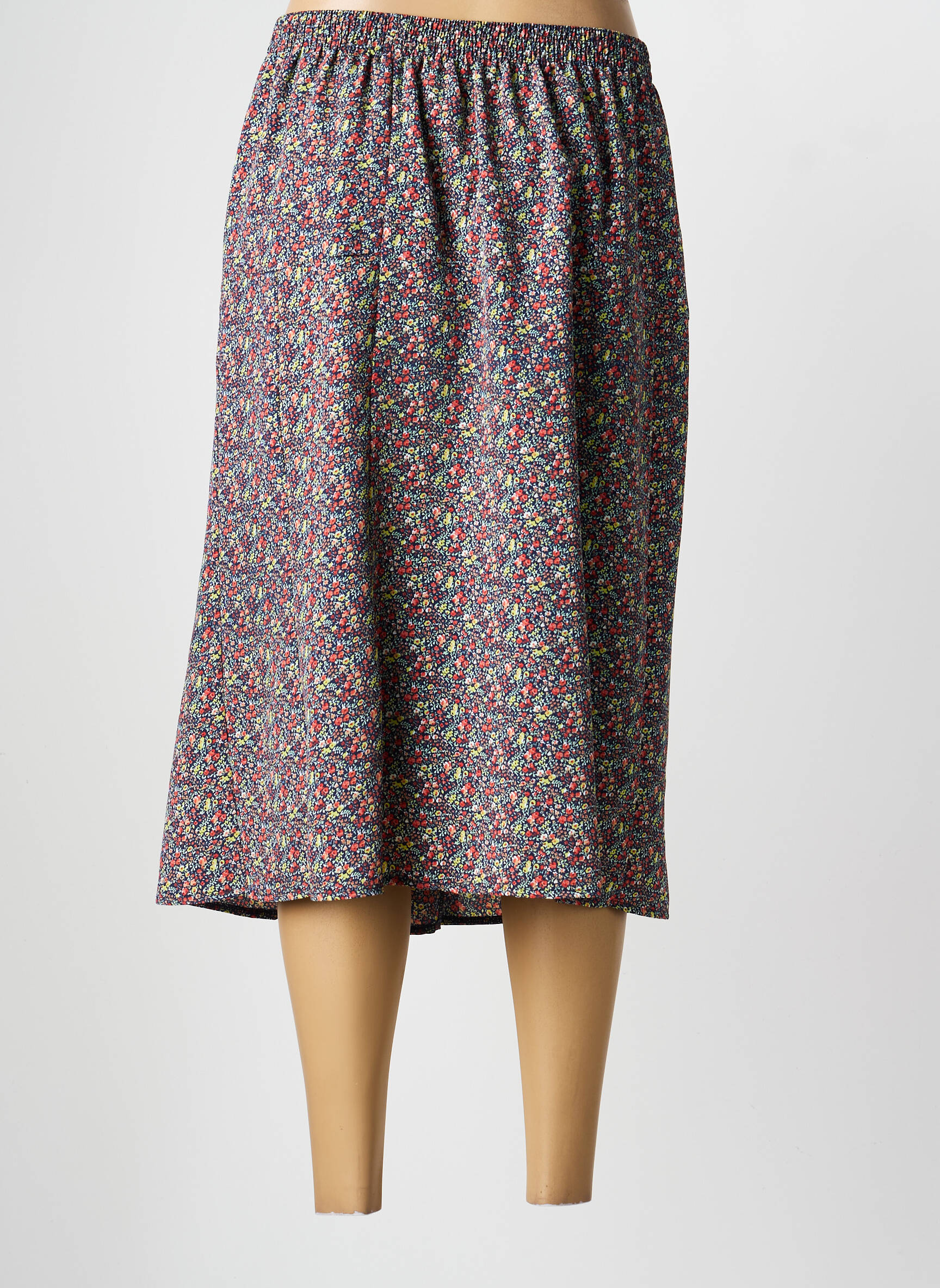 Jupe mi-longue taille normale bleu GRIFFON femme
