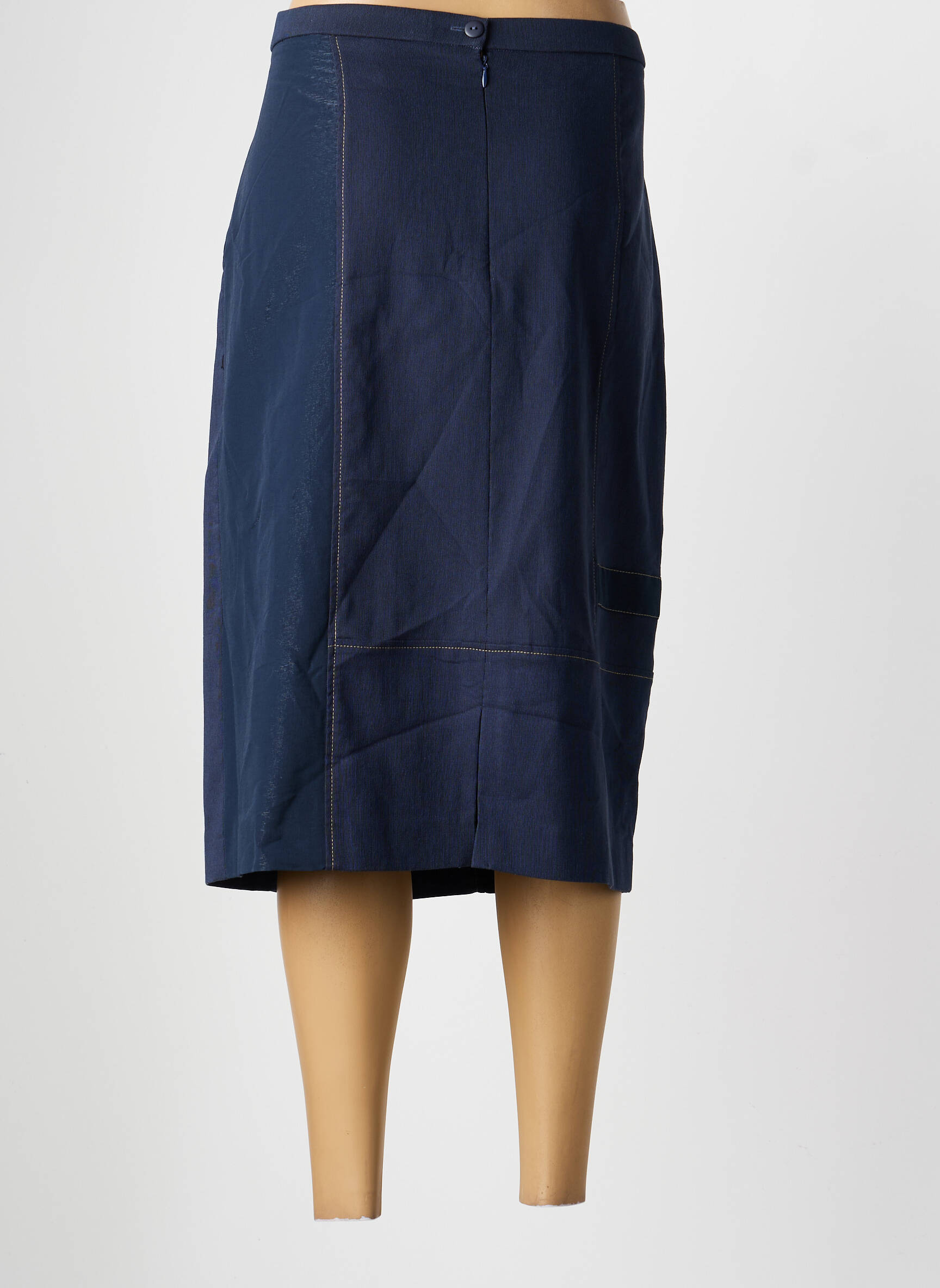 Jupe mi-longue stretch bleu PAUPORTÉ femme