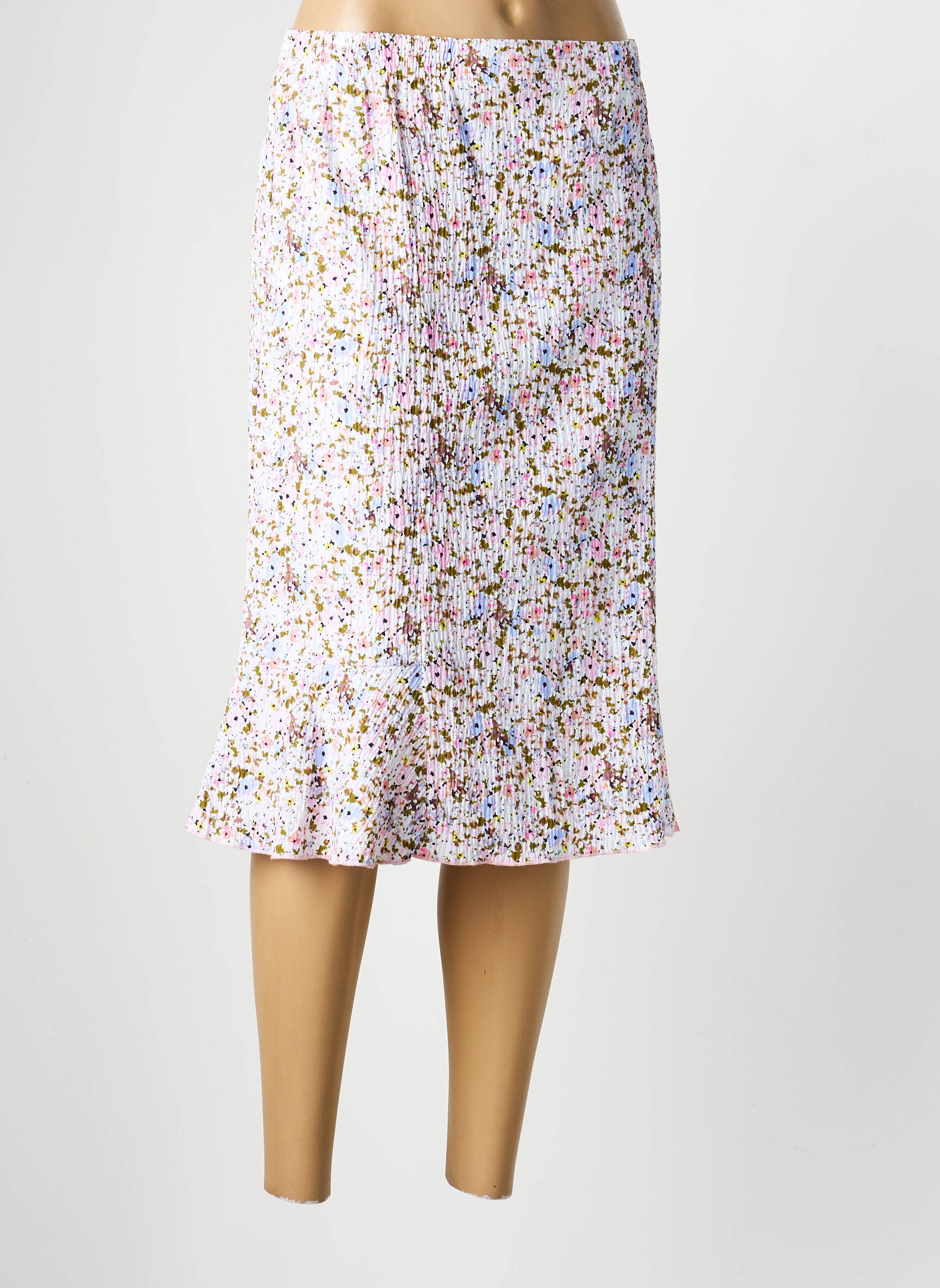 Jupe mi-longue taille normale rose GRIFFON femme