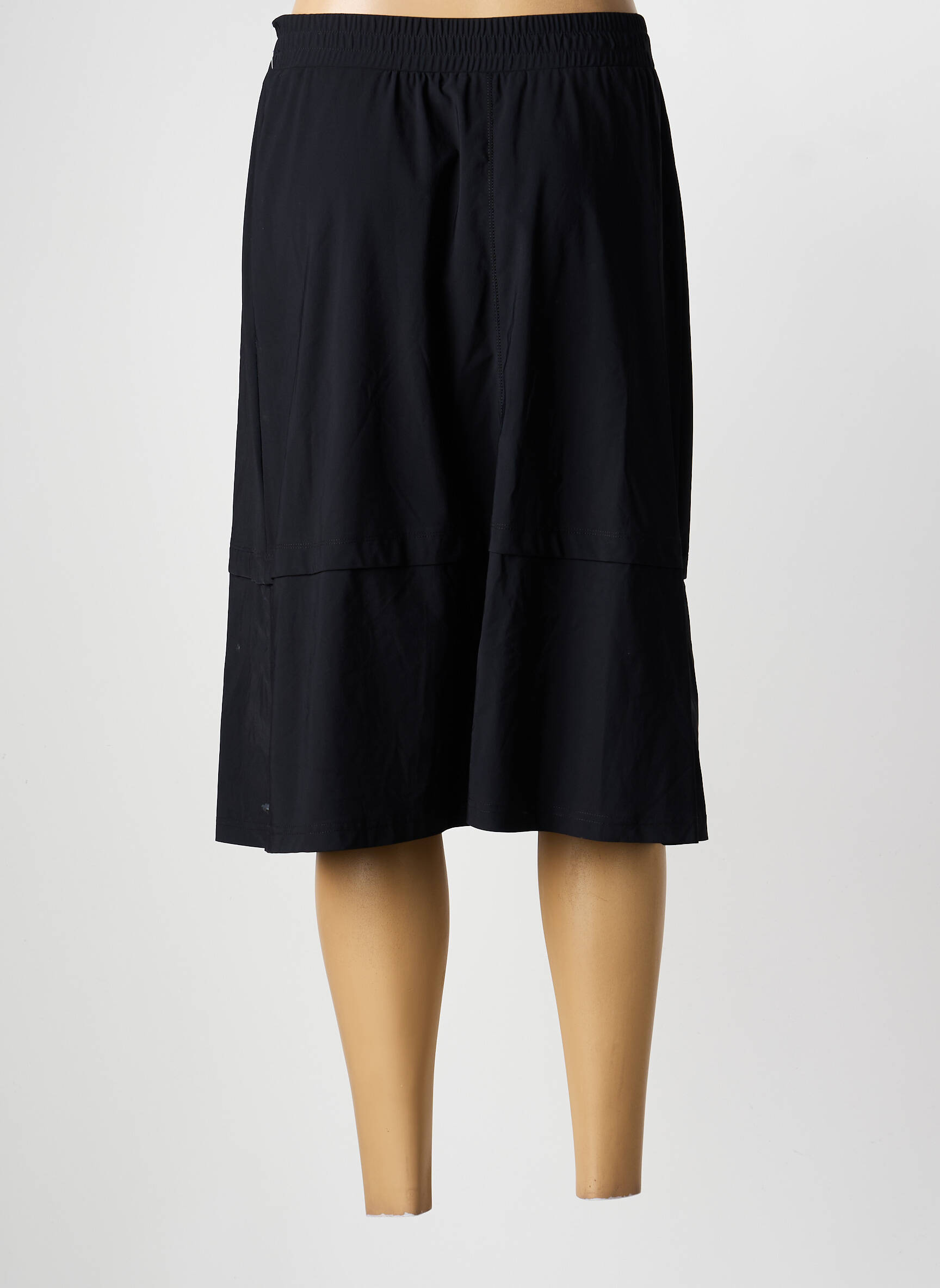 Jupe mi-longue coupe droite noir PAUPORTÉ femme