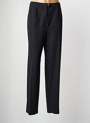 Pantalon droit tissage crêpe taille normale noir KARTING femme