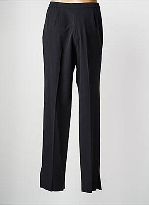 Pantalon droit tissage crêpe taille normale noir KARTING femme