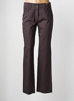 Pantalon droit tissage popeline taille normale gris OLSEN femme