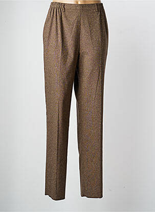 Pantalon slim taille élastique taille normale marron KARTING femme