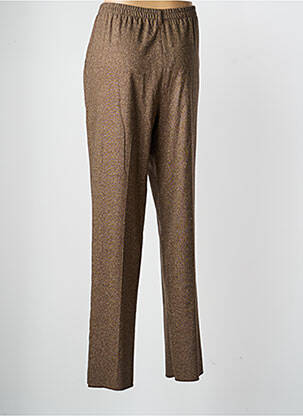 Pantalon slim taille élastique taille normale marron KARTING femme