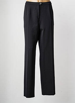 Pantalon droit tissage crêpe taille normale noir KARTING femme