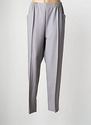 Pantalon droit taille élastique taille normale gris GRIFFON femme
