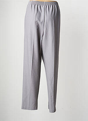 Pantalon droit taille élastique taille normale gris GRIFFON femme